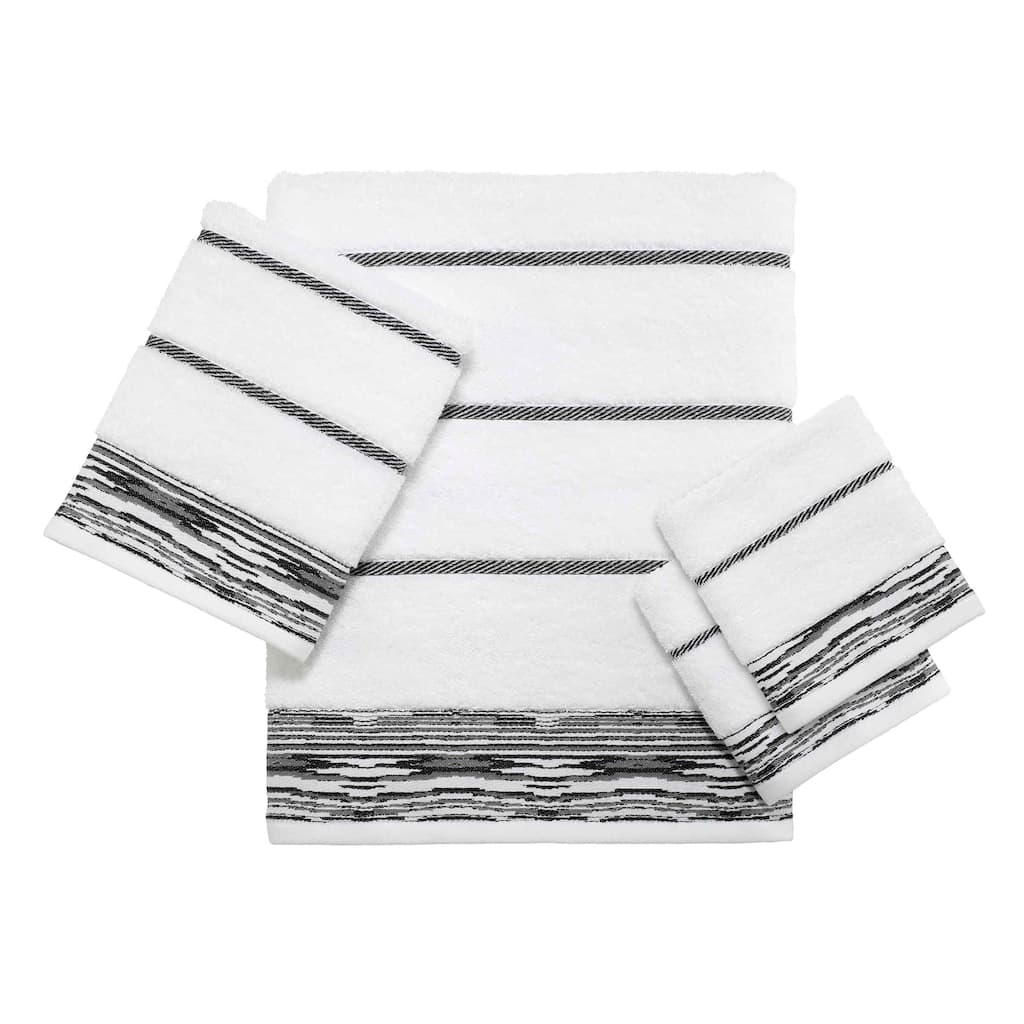 Nicole Miller Sydney 4-Piece Towel Set - Towel 4pc Set - B/H/2pk Wash