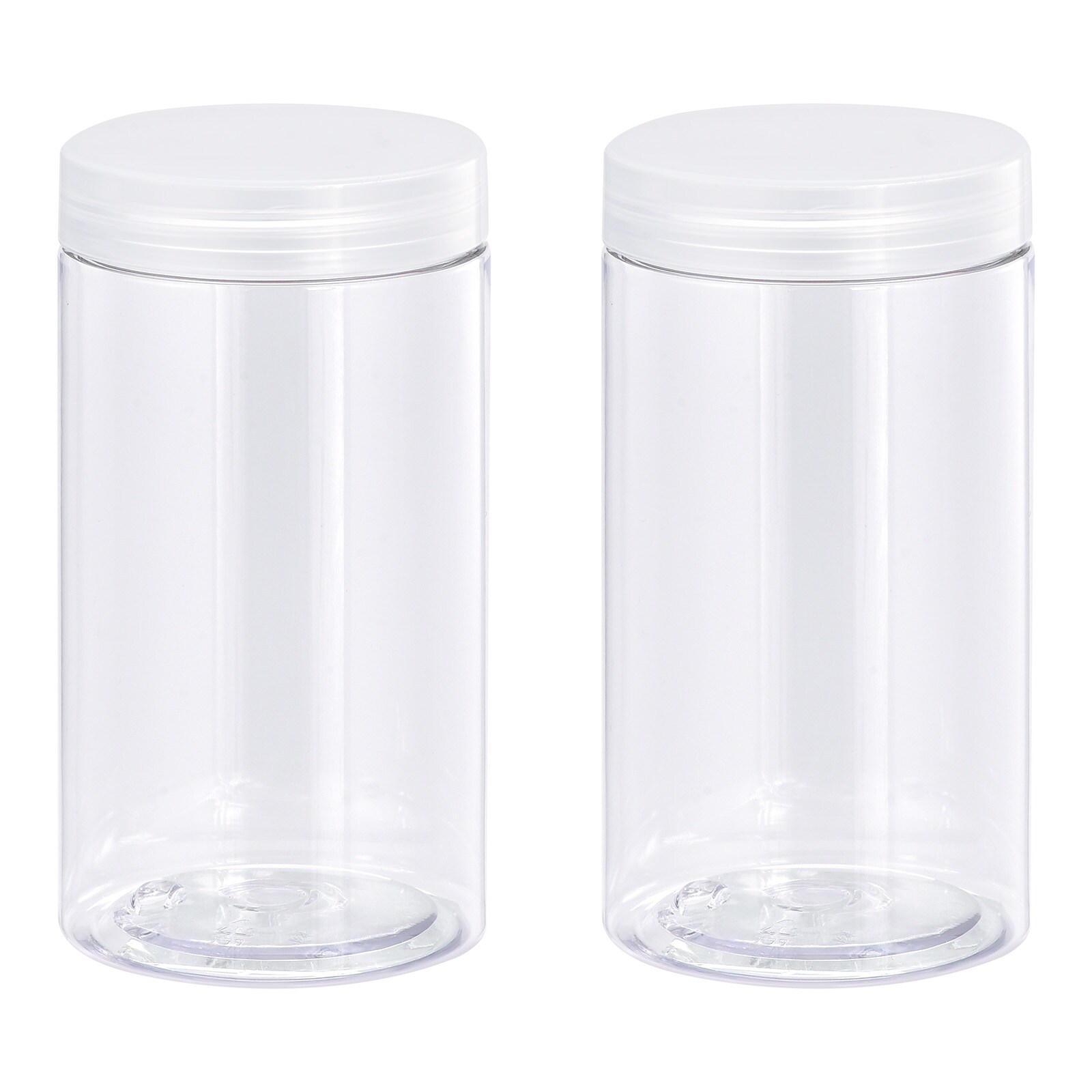 Clear plastic storage jars discount