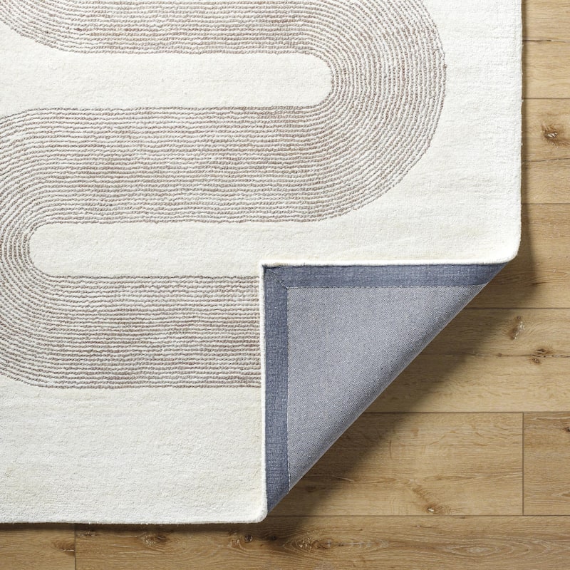 Michaela Casual Solid Color Wool Area Rug