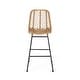 preview thumbnail 12 of 18, Sawtelle Outdoor Wicker Barstools (Set of 2) by Christopher Knight Home