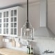 preview thumbnail 1 of 10, Hunter Dunshire Bell Pendant - Kitchen Island, Dining Room, Entry - Modern Farmhouse, Transitional, Contemporary 6" - Seeded Glass - Noble Bronze-Seeded Glass