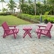 preview thumbnail 89 of 172, Shoreline Fully Assembled All-Weather HDPE Outdoor Folding Modern Adirondack Chair