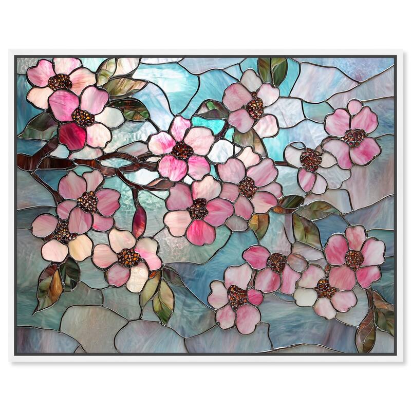 Shimmering Spring Blossoms II Canvas by Art Remedy - White - 24" x 20"