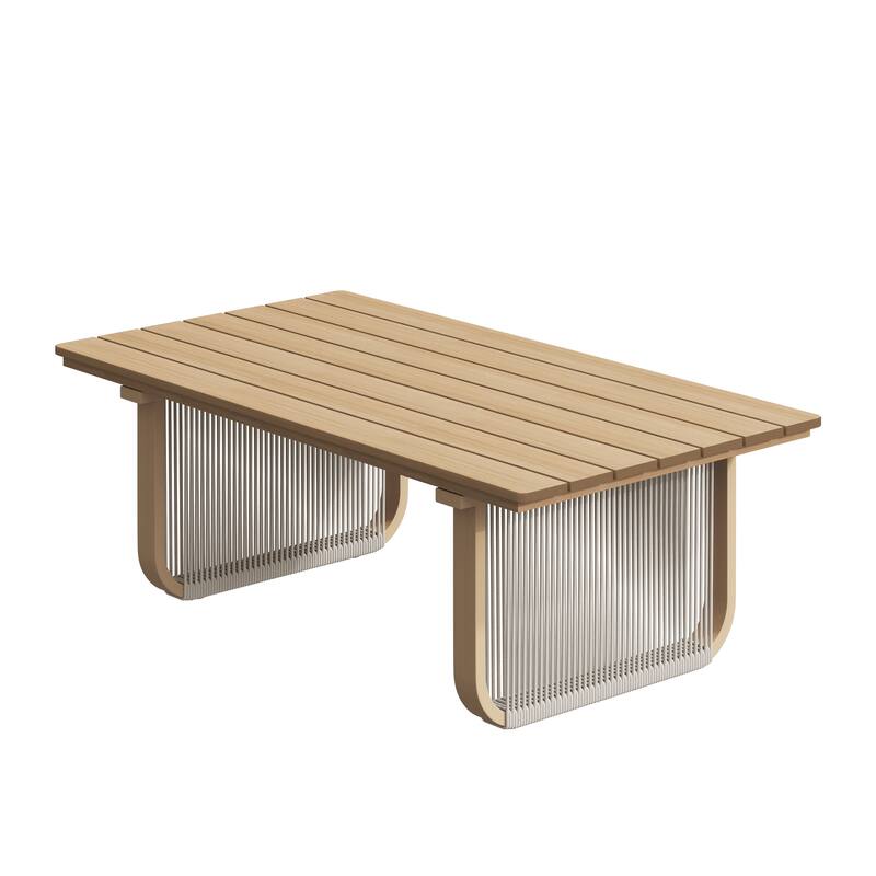 Corvus Kenya 4-Piece Modern Outdoor Sunbrella Rope Patio Conversation Set