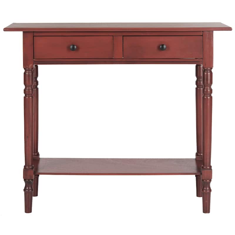 SAFAVIEH Arvilla Grey 2-Drawer Console Table - 37.8" x 13" x 31.9" - 38Wx13Dx32H - Red