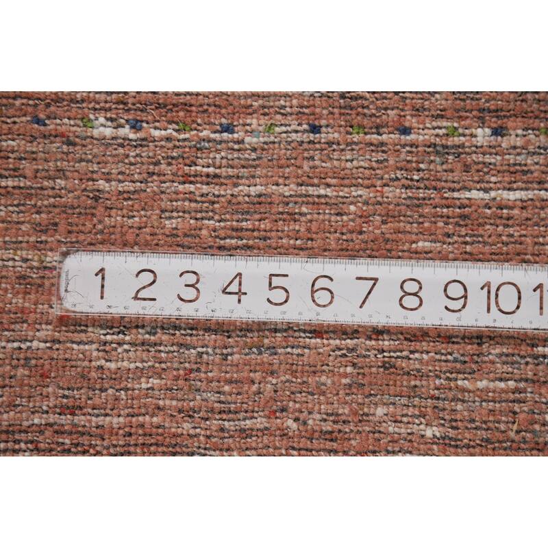 Hand Knotted Oriental 100% Wool Carpet Tribal Animal Pictorial Oranges & Rust Gabbeh Area Rug - 11' 3'' X 9' 0''