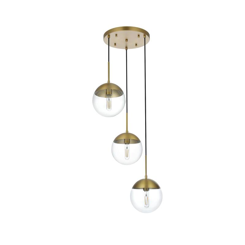 Elegant Lighting Eclipse 3 Light 18" Wide Multi Light Pendant with