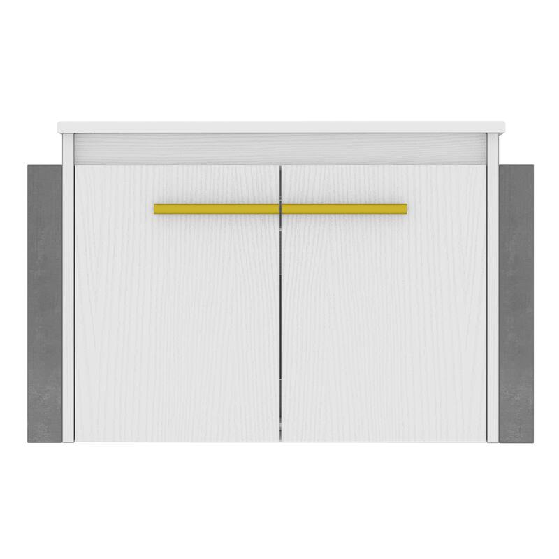 Moasis 26.5 Inch Floating Bathroom Vanity with Sink and Soft Close Double Doors