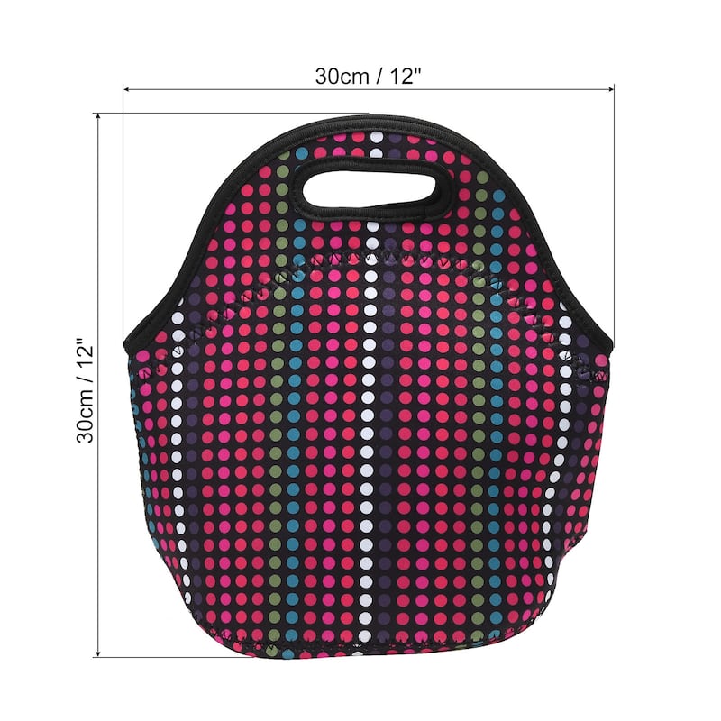 Insulated Lunch Bags, 12"x6"x12" Lunch Portable Containers Bag, Multi-Color - Multi-Color