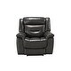Modern Motion Recliner Motion Rocking Chair with USB Port Faux Leather ...