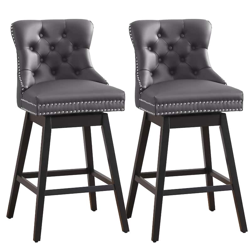 26"/30" Faux Leather Swivel Counter or Bar Height Stools