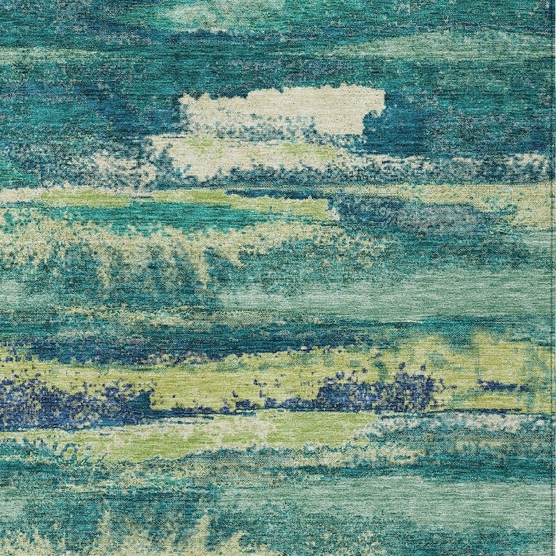 HomeRoots Abstract Transitional Rectangle Outdoor Rug