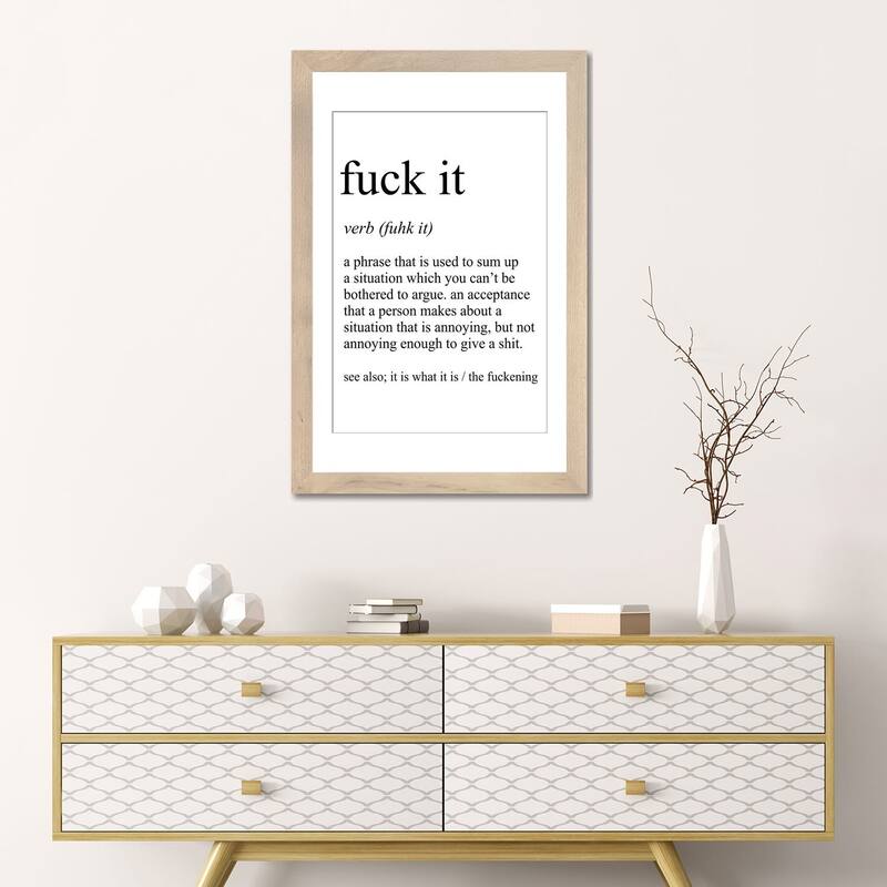 iCanvas "F-ck It" by Pixy Paper
