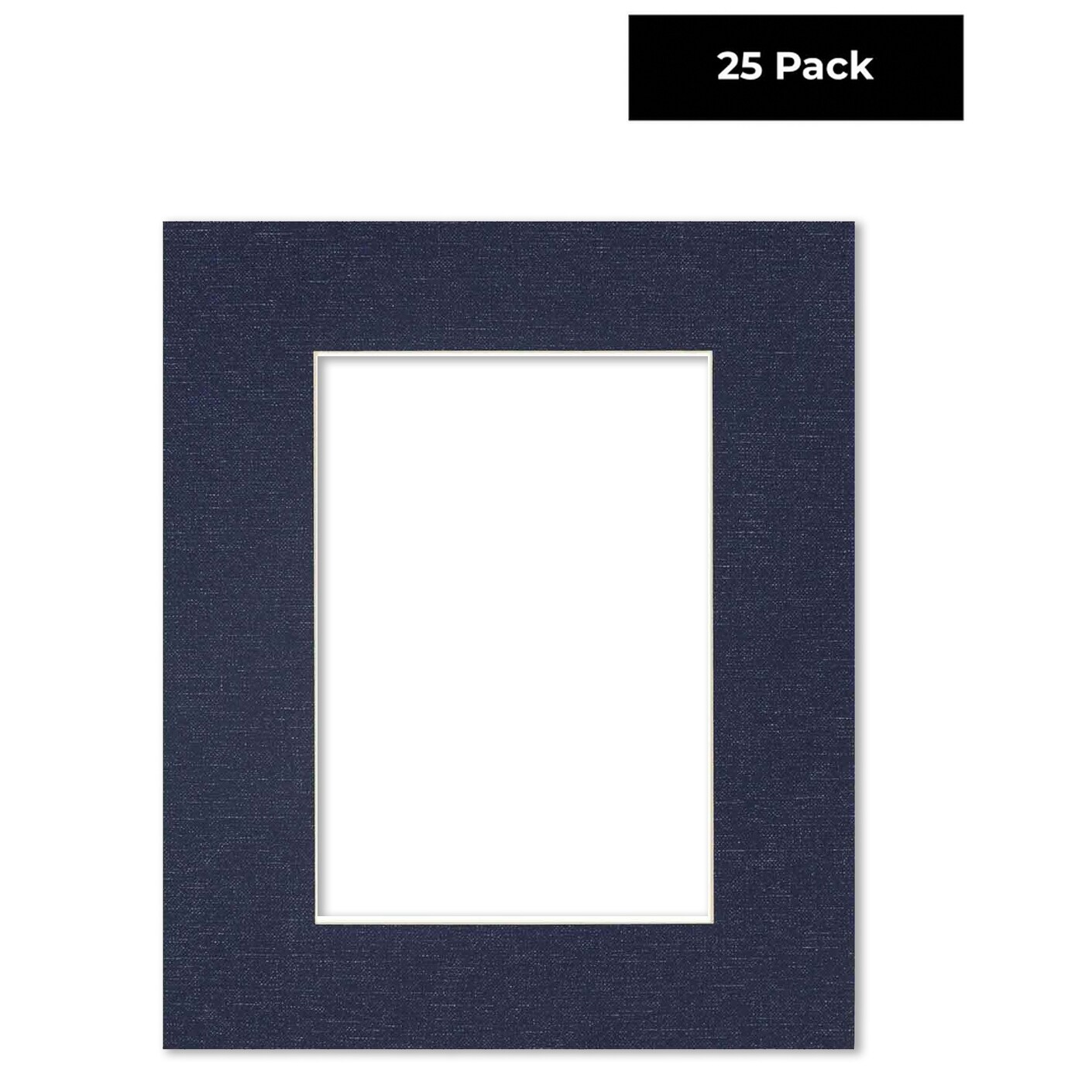 Pack of 25 Acid Free 8x10 Mats Bevel Cut for 5x7 Photos - White