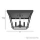 preview thumbnail 2 of 9, Hunter Laurel Ridge 4-Light Flush Mount Ceiling Light - Entry, Hallyway, Bathroom - Modern Farmhouse, Industrial - Damp Rated!