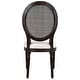 preview thumbnail 46 of 47, French Chic Vintage Style Dining Side Chair With Upholstered Linen Welted Fabric And Elegant Natural Rustic Wood Frame