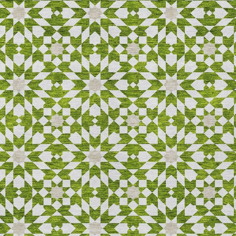 HomeRoots Floral Medallion Transitional Rectangle Outdoor Rug