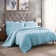 preview thumbnail 20 of 89, Superior Egyptian Cotton 300 Thread Count Solid Duvet Cover Set Light Blue - California King
