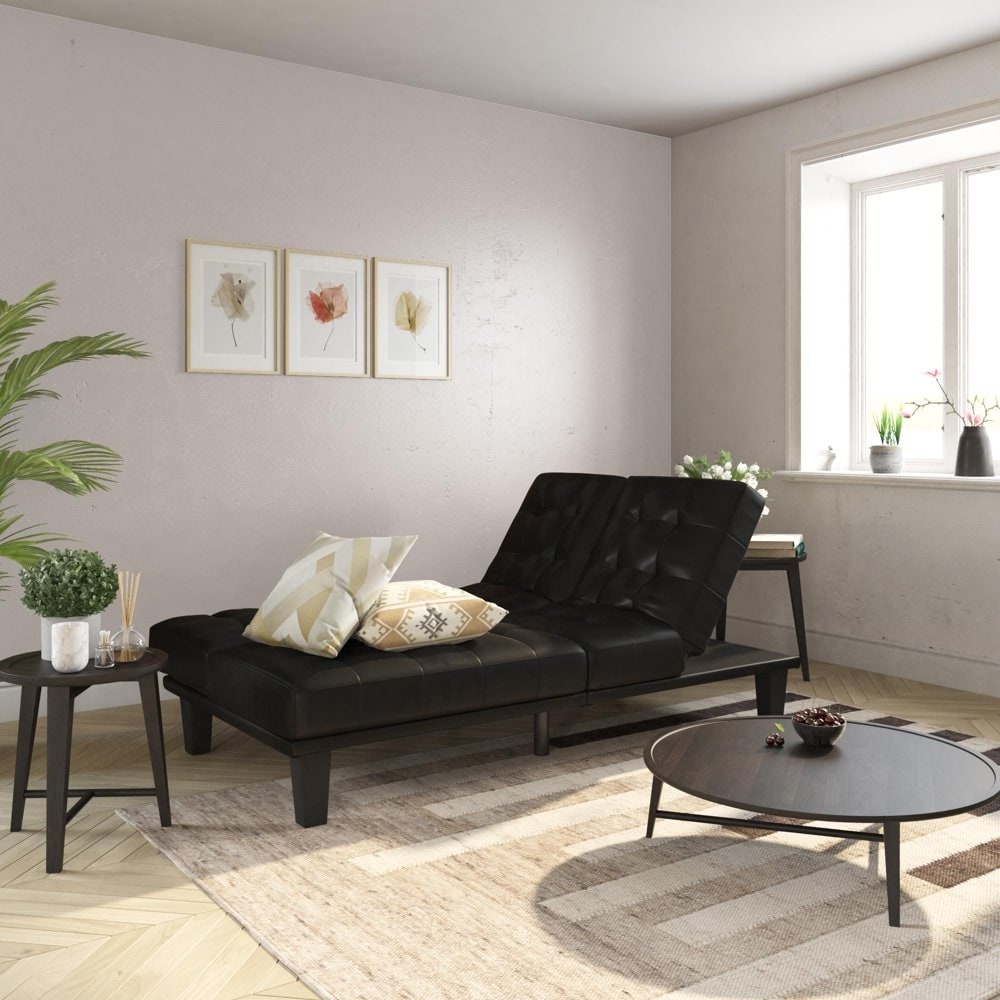 Dexter Futon Lounger Gray Linen Bed Bath Beyond 37969617