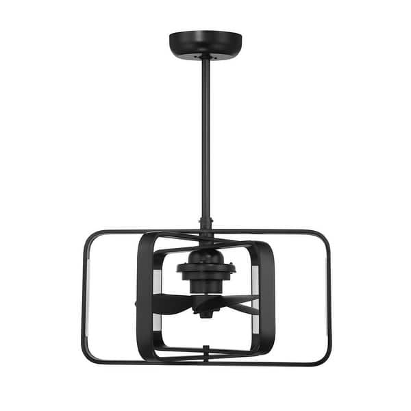 slide 2 of 6, Lynx LED Fan D'Lier Matte Black