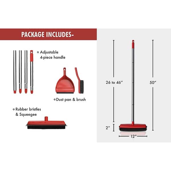 Rubber Bristle Broom and Rubber Squeegee Snap On Sale Bed Bath