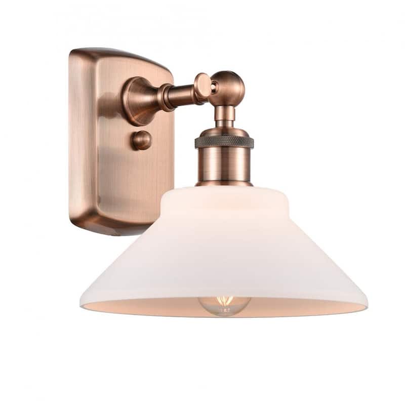 Innovations Lighting Orwell 10" Tall Bathroom Sconce - Antique Copper / Matte White