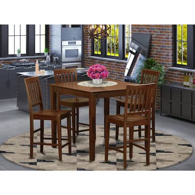 Counter Height Table Set - 3 Piece Pub Dining Set with Stools - Modern Kitchen Table