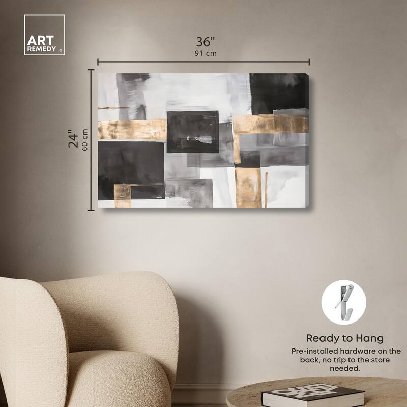 Graphite and Glimmer I Canvas by Art Remedy, Gallery Wrapped