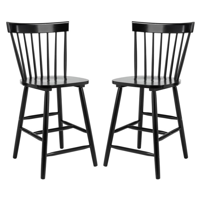 SAFAVIEH Biddie 24-inch Spindle Farmhouse Counter Stool (Set of 2) - 20" W x 21" D x 39" H - 20"W x 21"D x 39"H
