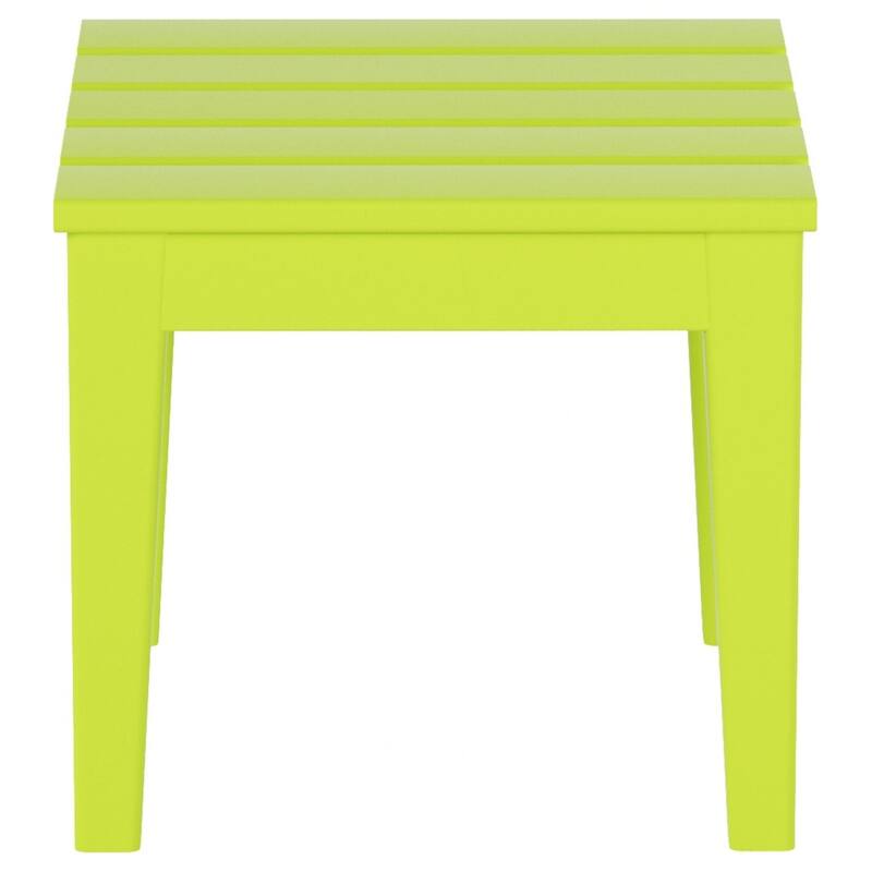 Shoreside HDPE Eco-Friendly All Weather Square Modern 18" Side Table