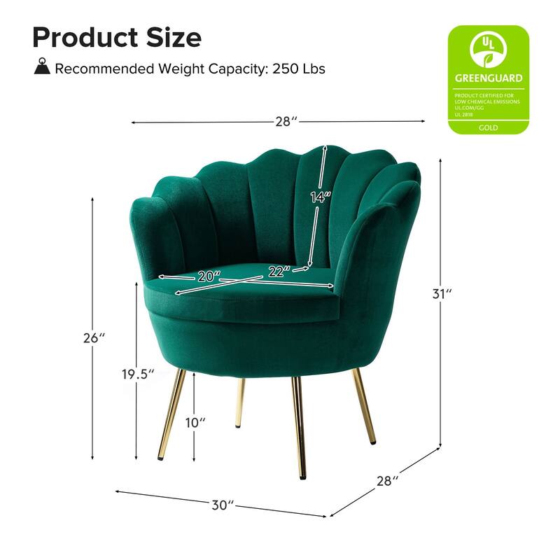 Xabier Cute Modern Upholstered Barrel Chair Accent Chair with Tufted Back Set of 2 by HULALA HOME