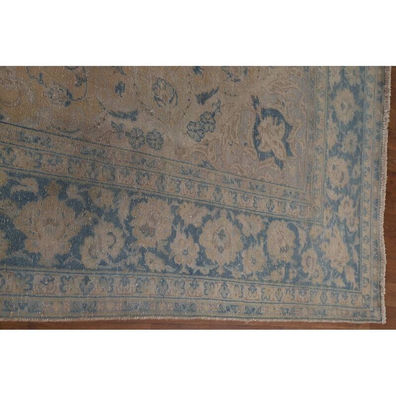 Distressed Najafabad Persian Antique Area Rug Hand-knotted Wool Carpet - 8'4" x 12'2"