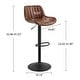 preview thumbnail 22 of 27, Art Leon Faux Leather Adjustable Swivel Barstool, Set of 4