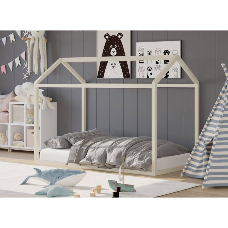 Perry Twin Solid Wood Canopy Bed