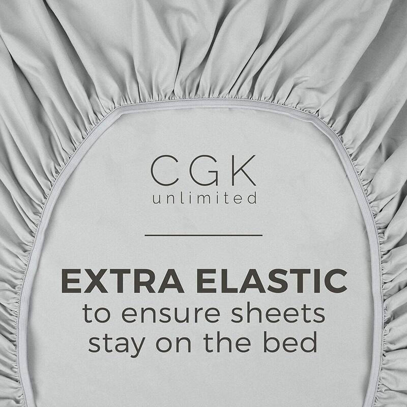 CGK Linens Microfiber 8" - 16" Deep Pocket Soft Fitted Sheet