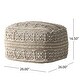 preview thumbnail 7 of 6, Bonita Boho Cube Wool and Cotton Pouf by Christopher Knight Home