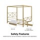 preview thumbnail 14 of 12, Avenue Green Rosemarie Goldtone Metal Canopy Bed