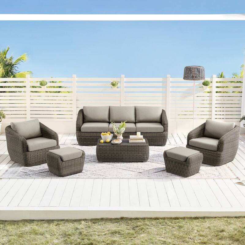 Spruce & Spring Patio Wicker Furniture Set Outdoor Rattan Bistro Set