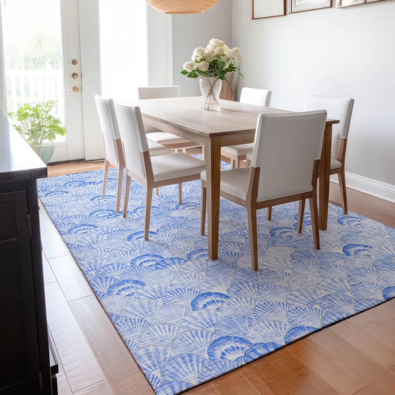 Premium Washable Super Soft Coastal Seashell Mayfield Rug