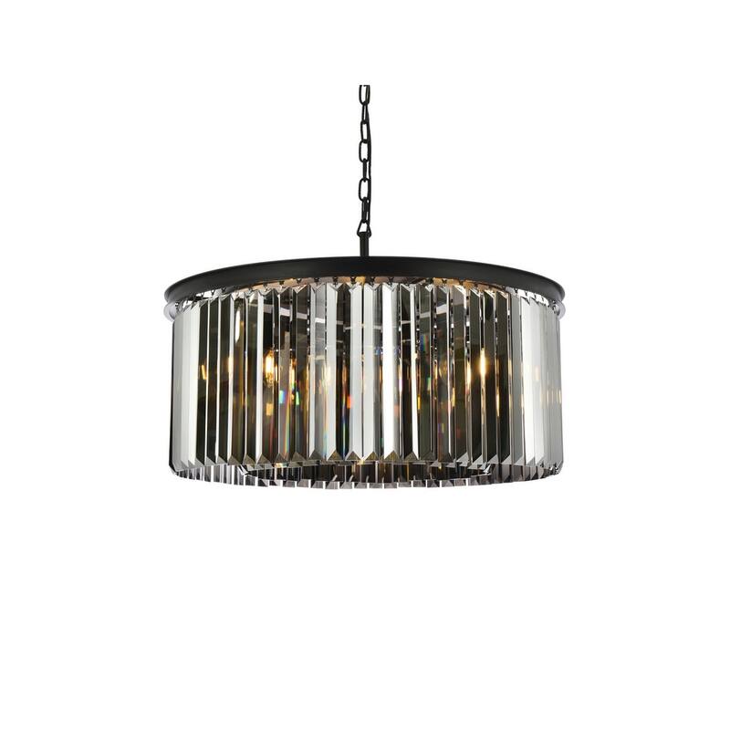 Royce Edge 8-Light Matte Black Chandelier