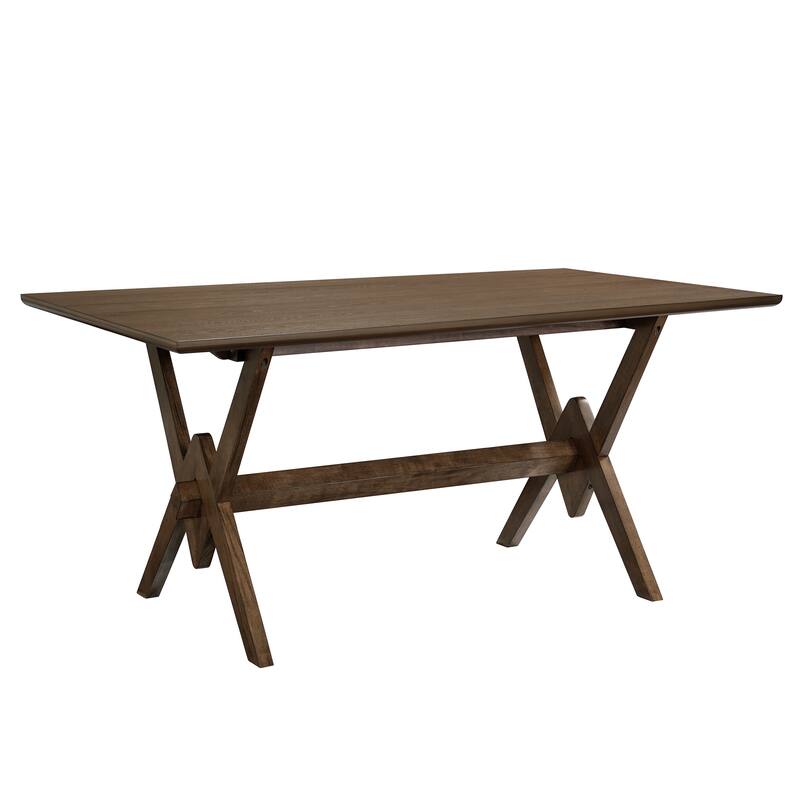 Christopher Knight Home - Modern 7-Piece Dining Set with Rectangular V-Base Dining Table & Upholstered Parsons Dining Chairs