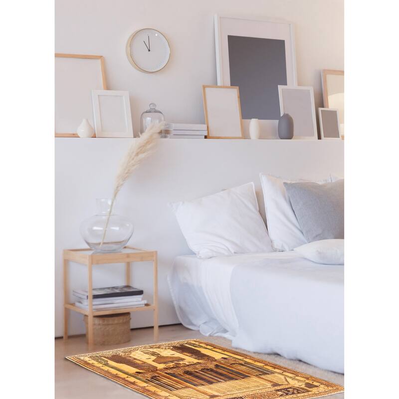 ECARPETGALLERY Hand-knotted Teimani Beige Wool Rug - 3'2 x 4'11