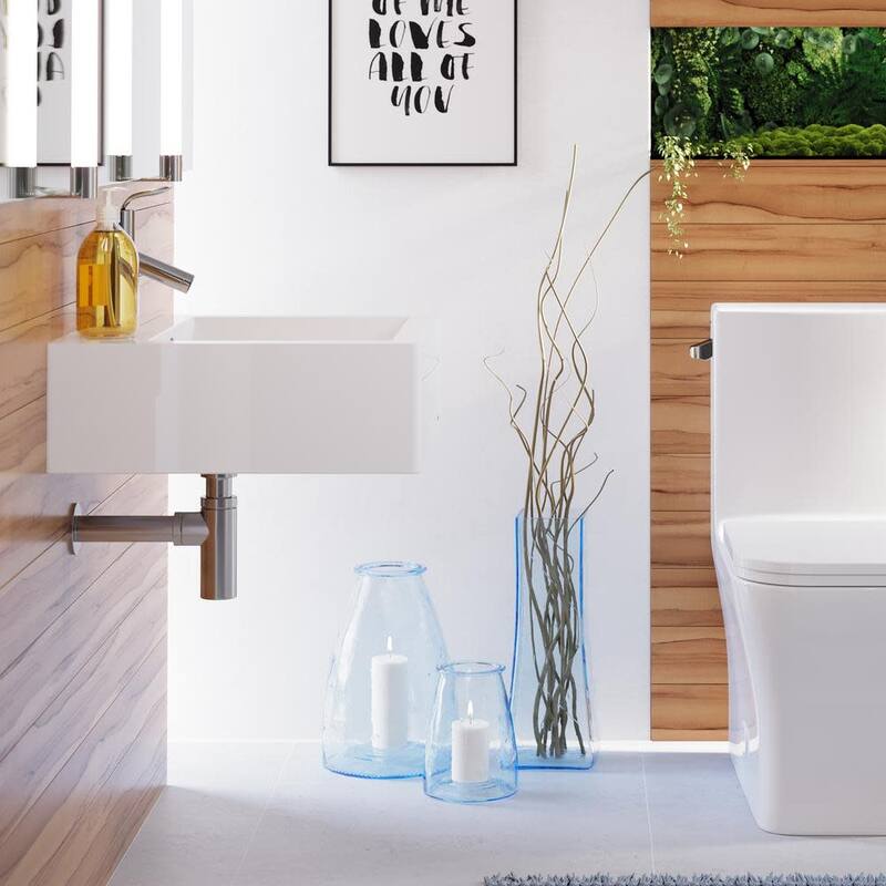Swiss Madison Voltaire 17-11/16" Square Ceramic Vessel Bathroom Sink