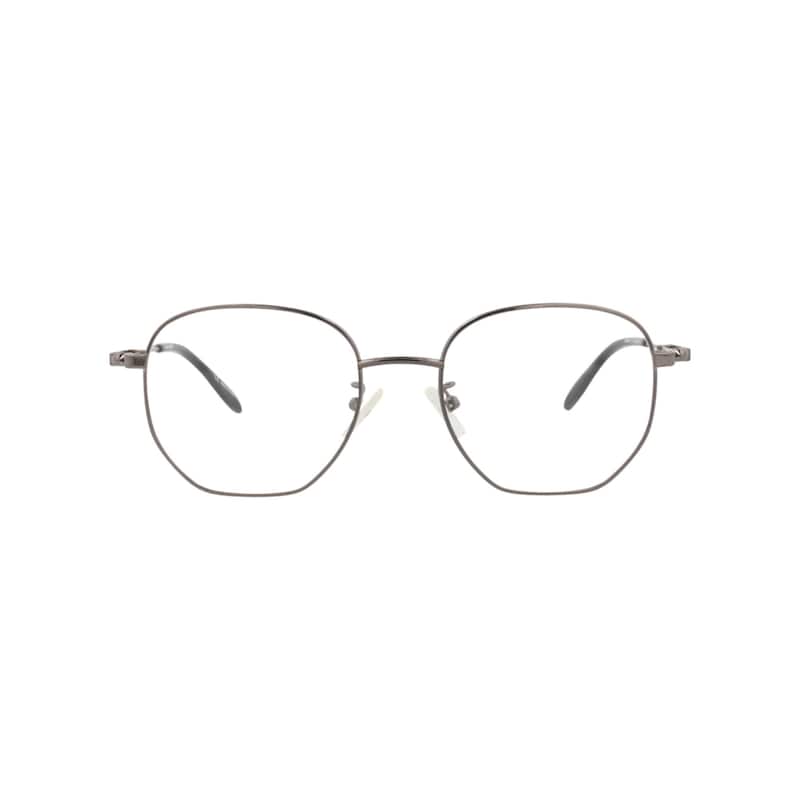 Alexander McQueen Round-Frame Metal Optical Frames - Ruthenium Ruthenium Transparent - Silver