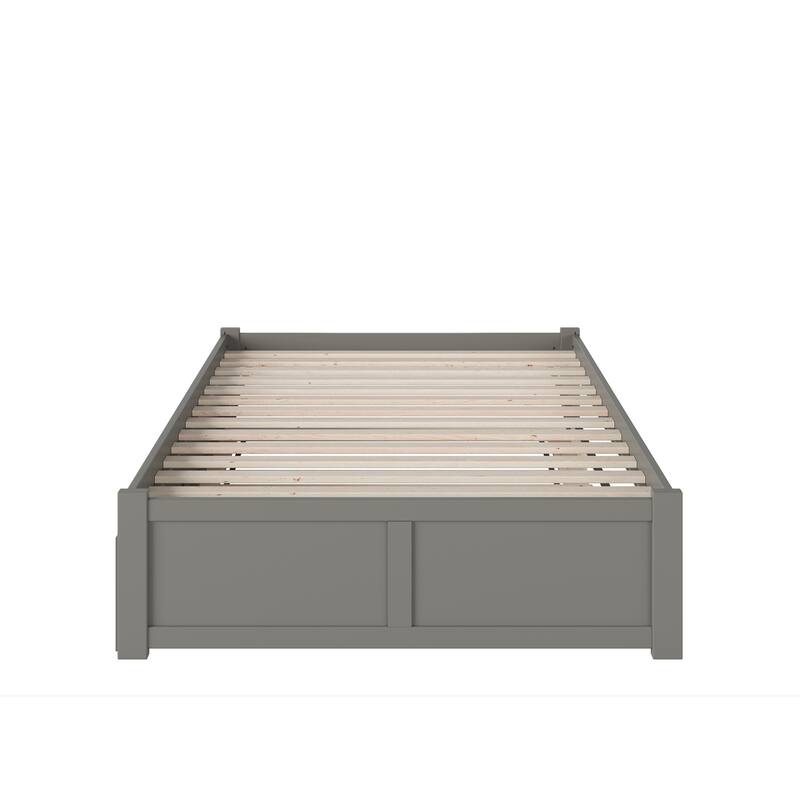 AFI Concord Full Platform Bed with Footboard & Full Trundle