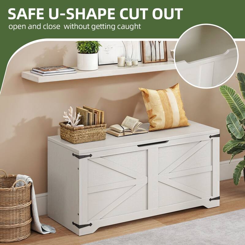 39" Lift-Top Storage Chest Storage Bench Organizer for Entryway, Bedroom, Living Room