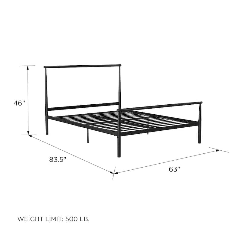 Avenue Greene Liane Industrial Minimalist Metal Platform Bed