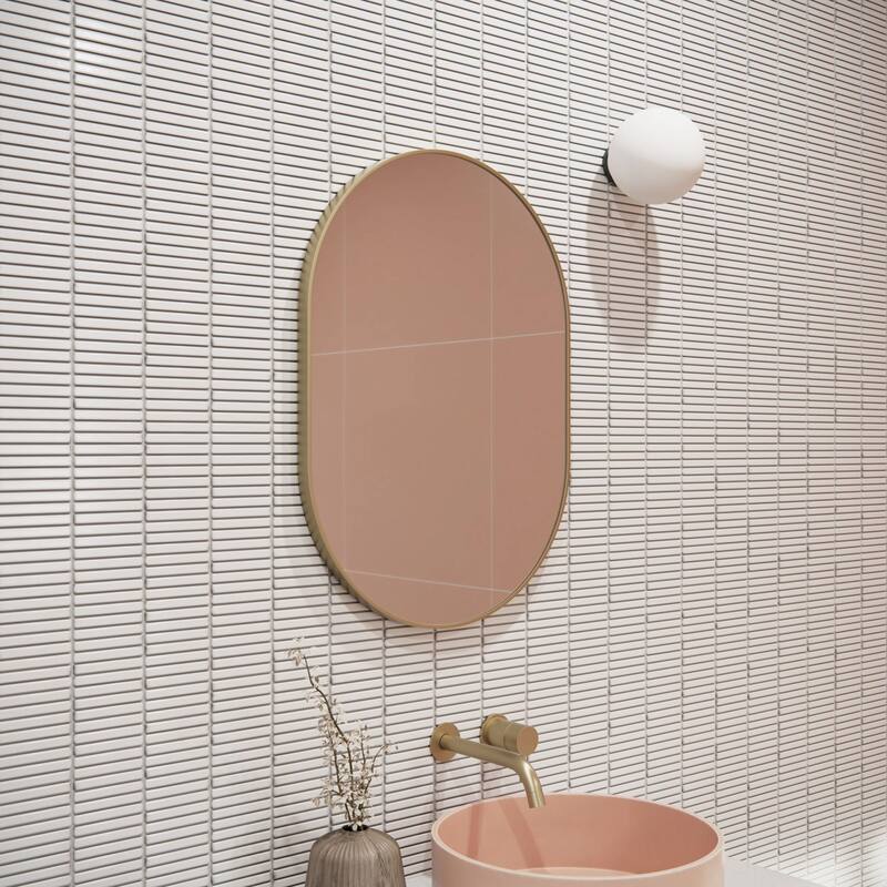 Glass Warehouse SF-PL-20X28 Inara 20" W x 28" H Contemporary Oval