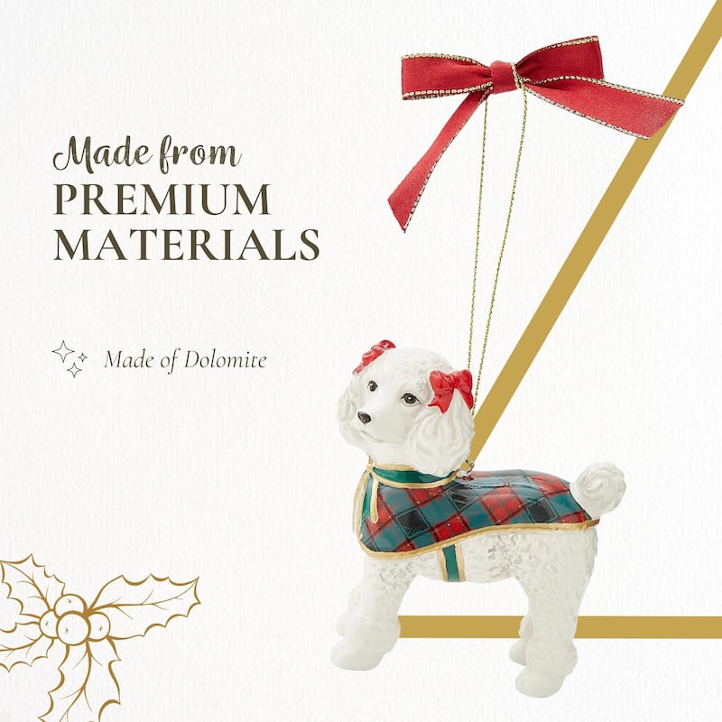 Spode French Poodle Ornament