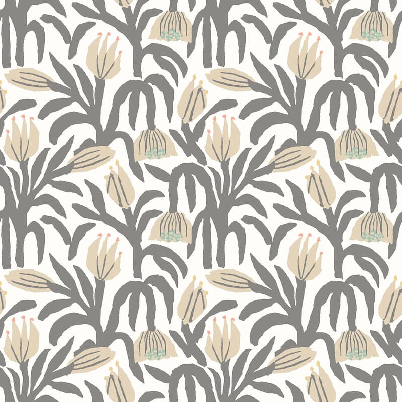 Hoopla Walls Chunky Flower Black and White Peel and Stick Wallpaper - N/A